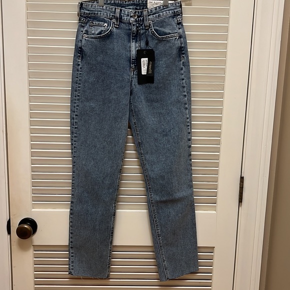 47. rag & bone Nina High-Rise Ankle Cigarette Jeans in Calypso, Size 24 - Picture 5 of 17